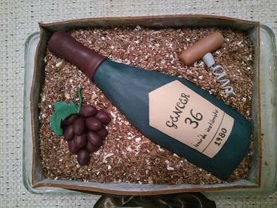 Wine Bottle Cake - Cake by Cafemiumiu