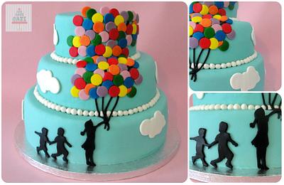 Balloon Cake and cookies - Cake by CakeCakeCake