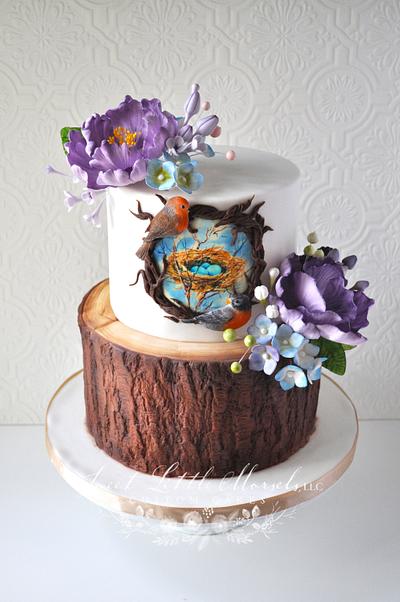 Robin's Nest 49th Birthday Cake - Cake by Stephanie