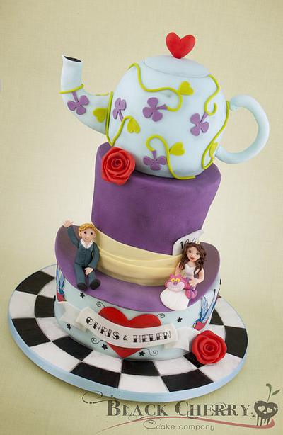 Alice in Wonderland / Tattoo Wedding Cake - Cake by Little Cherry