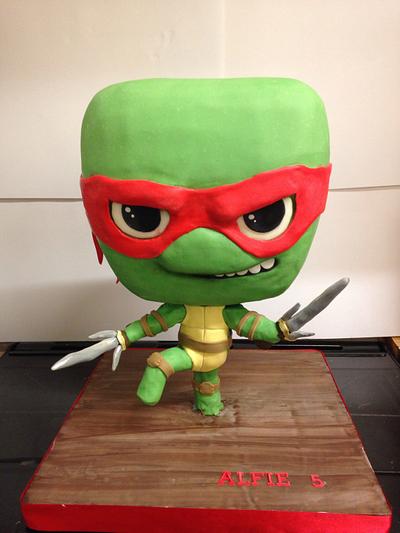 Chibi teenage mutant ninja turtle Raphael  - Cake by Toots Sweet