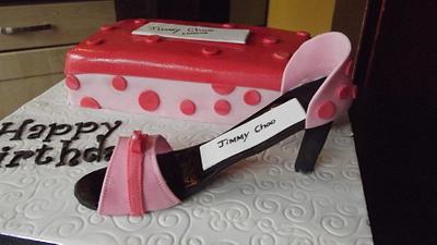 High Heel Shoe & Shoe Box - Cake by Pamela