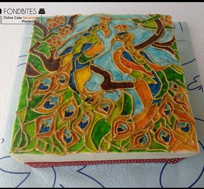 StainGlass Painting technique - Cake by BakeMeHappyblr