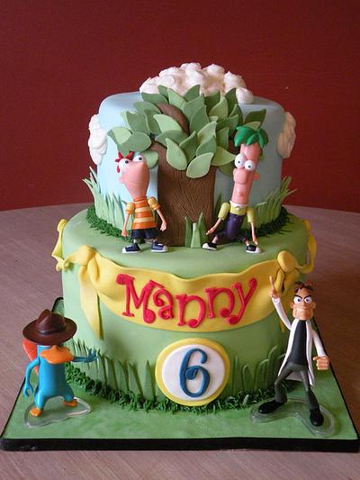 Phineas & Ferb birthday - Cake by Dani Johnson