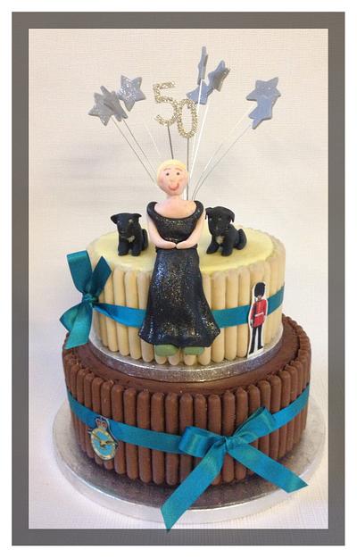 Personalised 50th chocolate cake - Cake by inspiratacakes