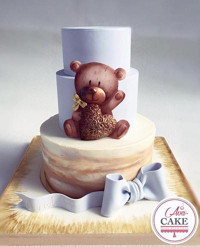 Baby Boy Baptism - Cake by Zia Ava's Cake