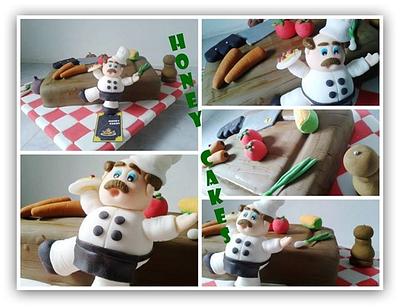 Clumsy Chef.. - Cake by HONEY CAKES