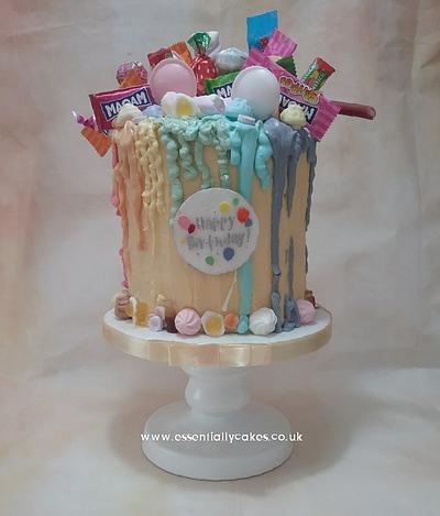Rainbow drip cake - Cake by Essentially Cakes