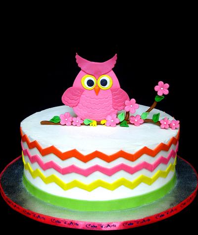 Owl Birthday cake - Cake by Cake d'Arte