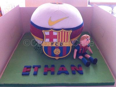 Barcelona Football Cake  - Cake by Gemma Deal