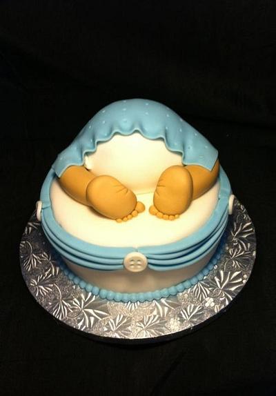 Baby Bottom Baby Shower Cake - Cake by Nani's Cakes