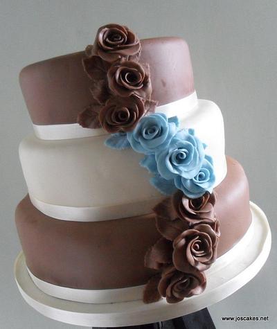 Chocolate Roses Wedding Cake - Cake by Jo's Cakes