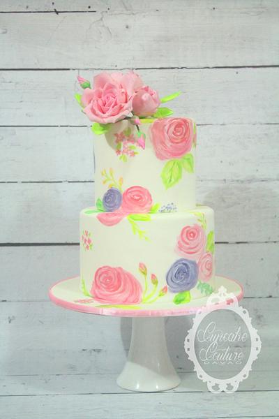 Floral Painted Cake - Cake by Marie Mae Tacugue