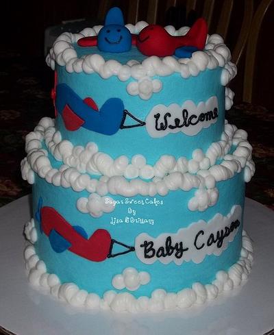 Air Planes & Clouds - Cake by Sugar Sweet Cakes