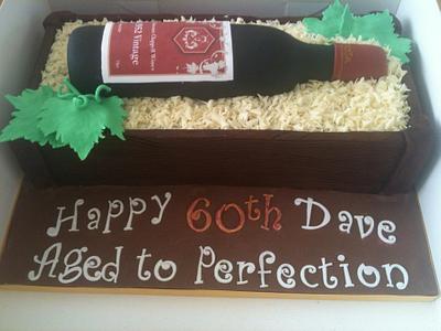 Wine bottle in a crate cake - Cake by Roberta