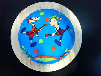 Phineas and Ferb - Cake by Bolacholas