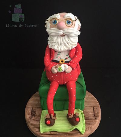 Sleepy Santa - Cake by Lluviadepostres