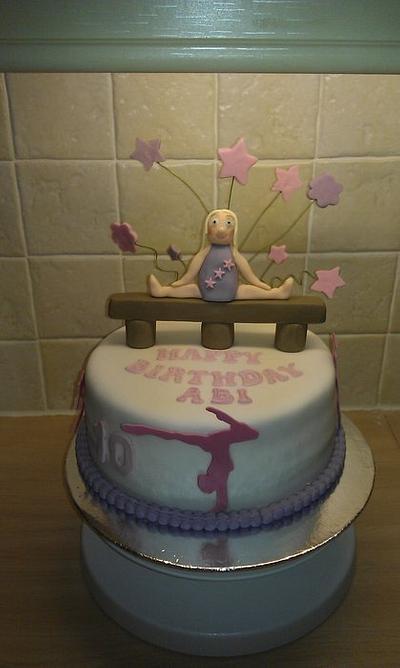 Gymnastics cake for my goddaughter - Cake by shelley