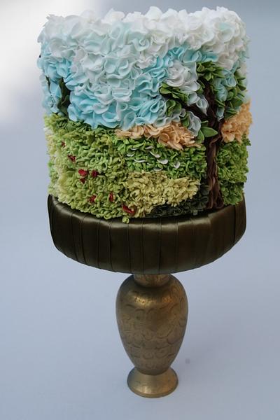 Landscape ruffles - Cake by Katarzynka