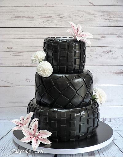 Tyre Wedding Cake - Cake by Carol