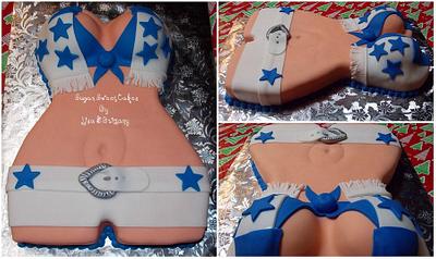 Dallas Cowboy Cheerleader - Cake by Sugar Sweet Cakes