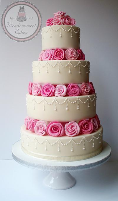 Tower of Roses - Cake by Meadowsweet Cakes