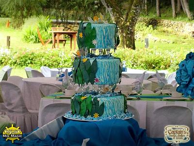 Leaves and Waterfall - Cake by Joy Lyn Sy Parohinog-Francisco