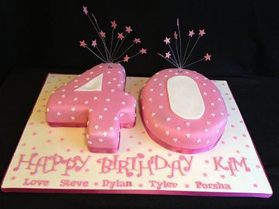 40 BIRTHDAY CAKE - Cake by SweetDelightsbyIffat