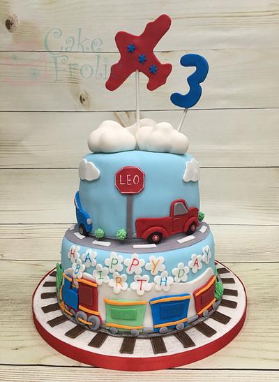Planes, trains and automobiles - Cake by CakeFrolic