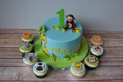 Jungle themed 1st birthday cake - Cake by AMAE - The Cake Boutique