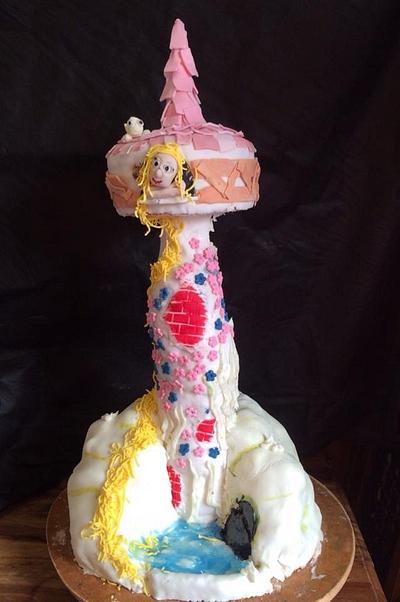 Rapunzel's Tower Cake! - Cake by Woody's Bakes