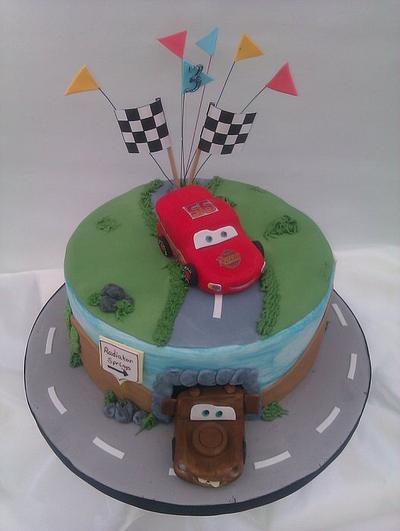 Cars Cake - Cake by The Crafty Kitchen - Sarah Garland