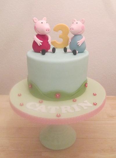 Peppa & George - Cake by The Buttercream Pantry