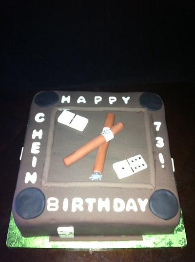 Dominoes & Cigars Cake - Cake by Teresa