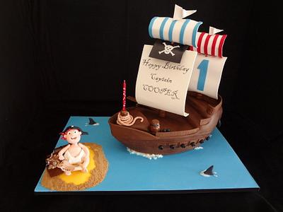Captain Coopers Pirate Ship - Cake by Julie Anne White