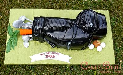 Golf bag birthday cake - Cake by Beth Mottershead