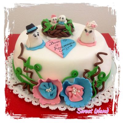 Family Birds - Cake by Simona (Sweet Island)