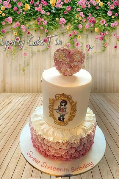 ruffle rose cake - Cake International Entry - Spring Birmingham 2016   - Cake by Shell at Spotty Cake Tin