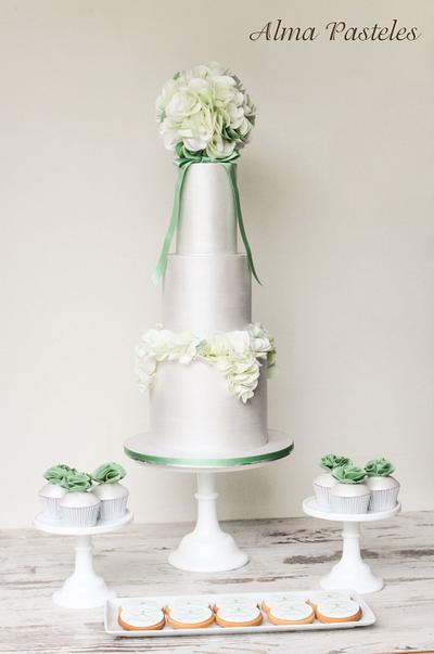Ruffle Love in Green - Cake by Alma Pasteles