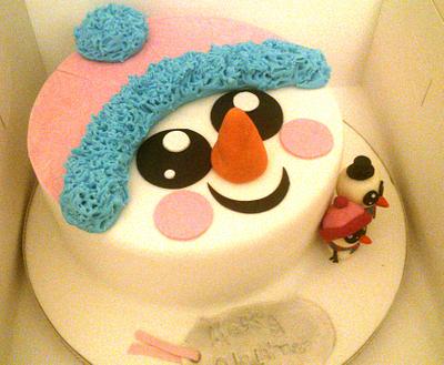 Cute Snowmen Christmas Cake - Cake by Danielle Lainton