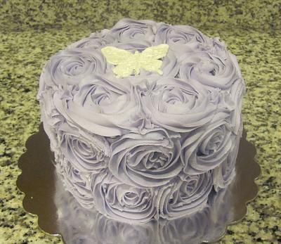 Lavendar Rose Cake - Cake by Jaybugs_Sweet_Shop