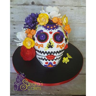 Colorful skull birthday cake - Cake by Sandrascakes