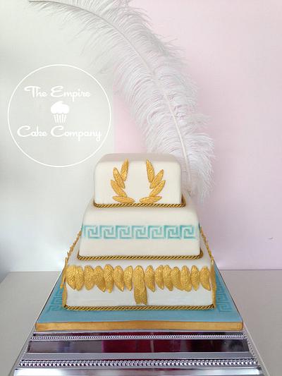 Ancient Greek themed wedding cake - Cake by The Empire Cake Company