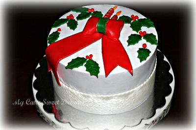 White Christmas Cake - Cake by My Cake Sweet Dreams