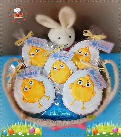 Easter chicks cookies - Cake by Gele's Cookies