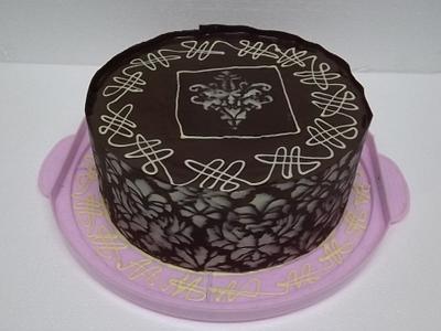 Chocolate Damask  - Cake by Katarina