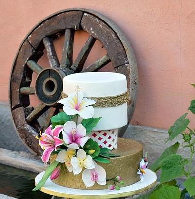 flower cake - Cake by MELANIASCAKEATELIER