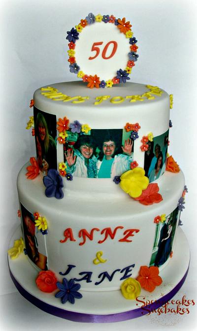 Twins Forever 50th Birthday Cake - Cake by Spongecakes Suzebakes
