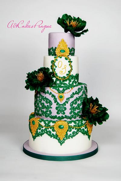 Emerald laces - Cake by Art Cakes Prague