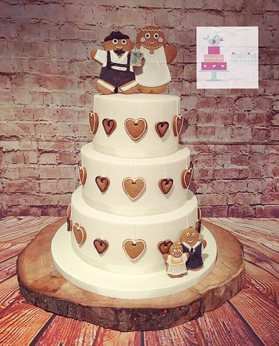 Gingerbread wedding - Cake by Littlebirdcakecompany